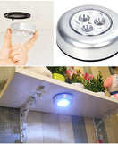 LED Push Button Tap Light Adhesive Pack Of 3
