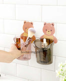 Bear Toothbrush Holder Cup Wall Mounted