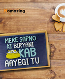 Sapno Ki Biryani Funky Art Tray-Wooden