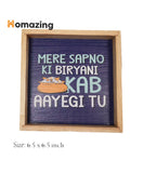 Sapno Ki Biryani Funky Art Tray-Wooden