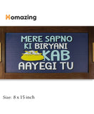 Sapno Ki Biryani Funky Art Tray-Wooden