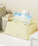 Multifunctional Rotating Pen Holder With Tissue Box