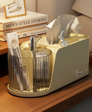 Multifunctional Rotating Pen Holder With Tissue Box