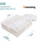 Undergarments White Stripes Organizer Box With Lid