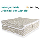 Undergarments White Stripes Organizer Box With Lid