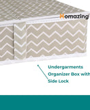 Undergarments White Stripes Organizer Box With Lid