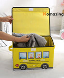 Foldable Bus Storage Box With Lid