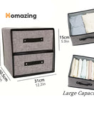 2 Drawer Fabric Storage Box Organizer