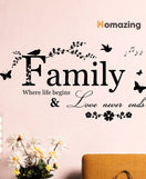 Family Letter Quote Wall Sticker