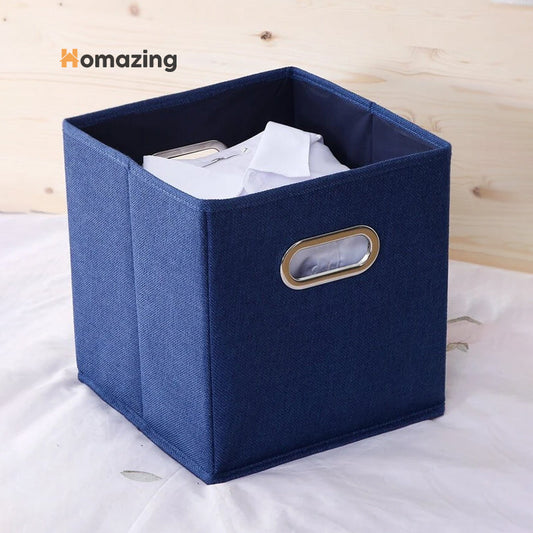 Foldable Storage Cube Bin With Handle