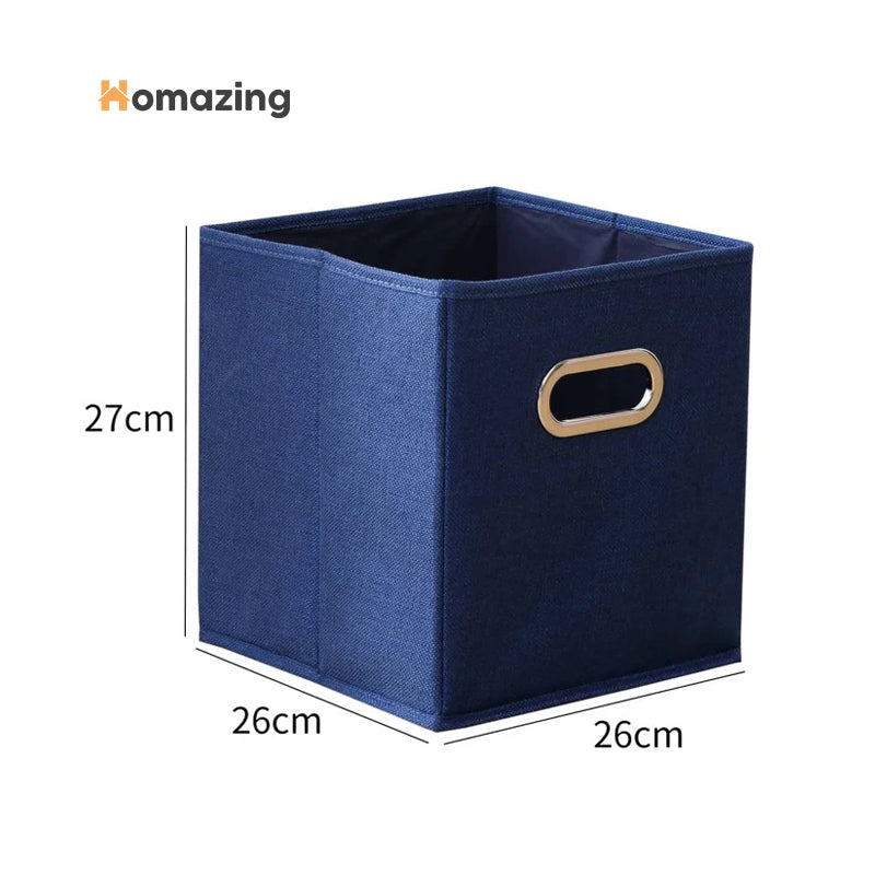 Foldable Storage Cube Bin With Handle