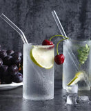 5 PCs Drinking Glass Straws With Brush
