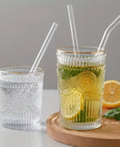5 PCs Drinking Glass Straws With Brush