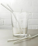 5 PCs Drinking Glass Straws With Brush