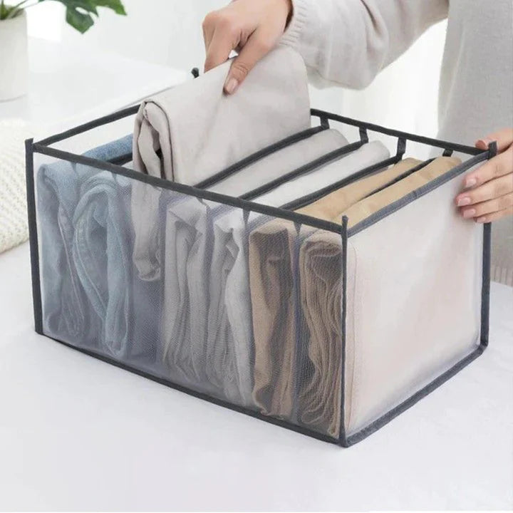7 Compartments Pants Shirts Storage Clothes Box