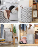 Folding Fabric Laundry Basket Design-Quatrefoil