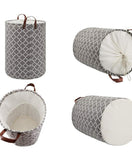 Folding Fabric Laundry Basket Design-Quatrefoil