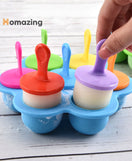 Silicone Ice Cream Popsicle Mold 7 Holes