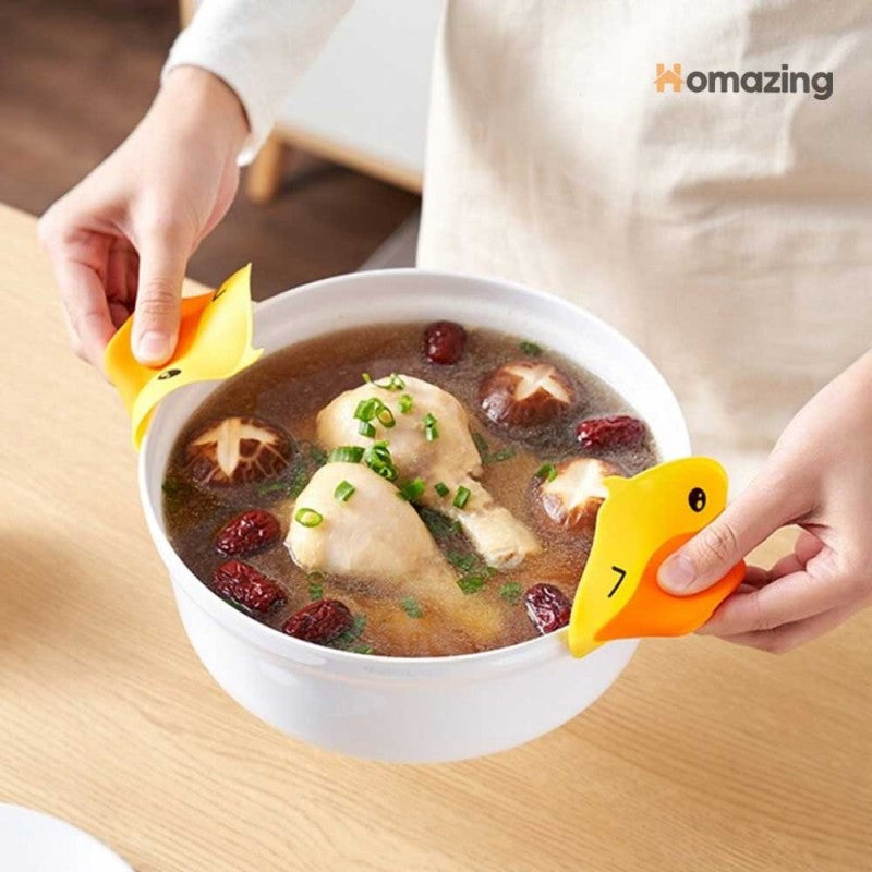 Silicone Mini Pot Holder Duck Shape