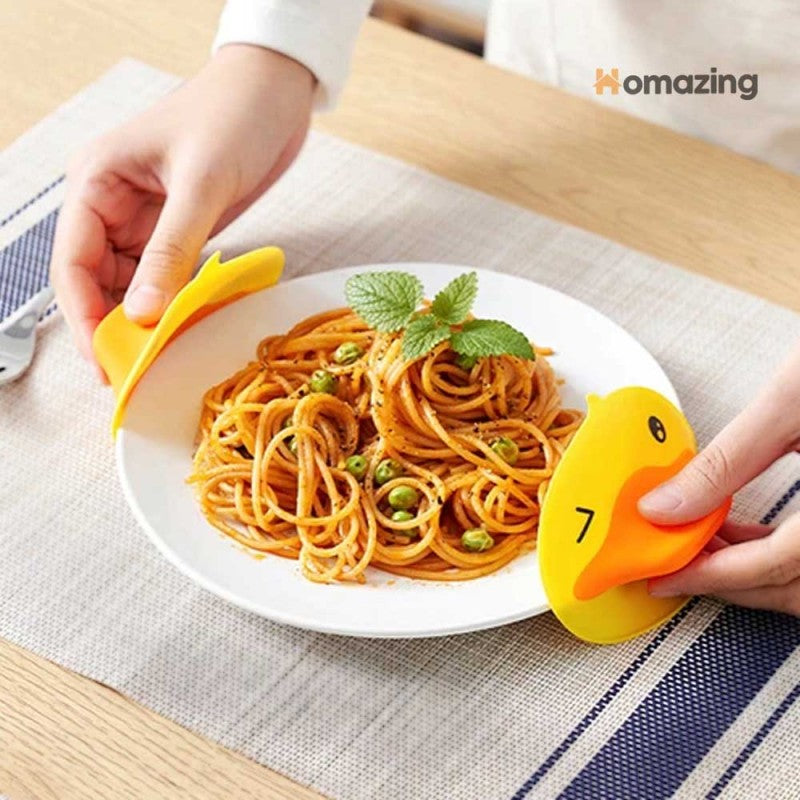 Silicone Mini Pot Holder Duck Shape