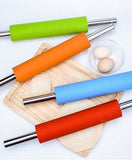 Silicone Rolling Pin Non-Stick Steel Handle