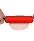 Silicone Rolling Pin Non-Stick Steel Handle