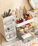 Luxury Cosmetic Box With Makeup Brush Organizer