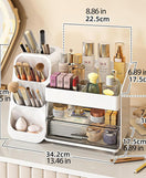 Luxury Cosmetic Box With Makeup Brush Organizer