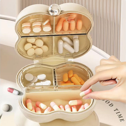 Portable Flower Shaped Pill Organizer