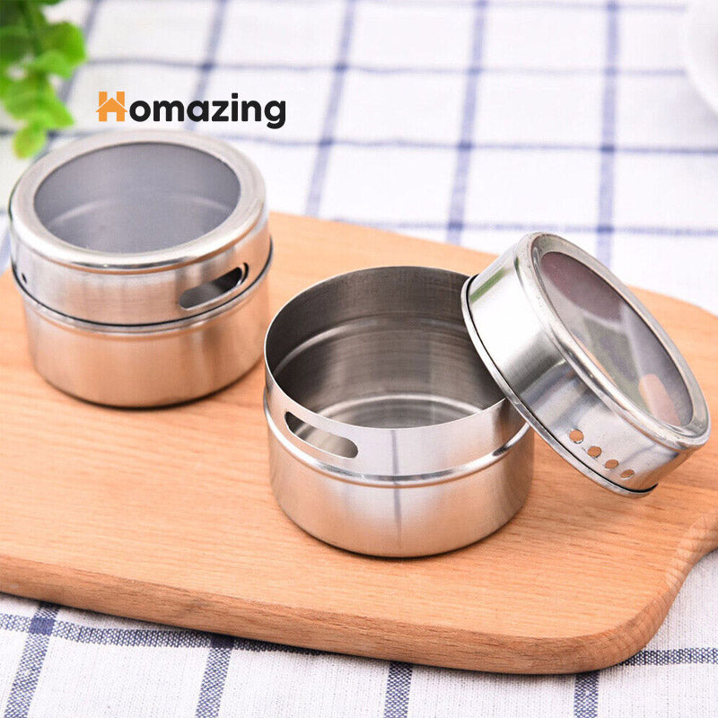 Magnetic Spice Jars Rack 3Pcs