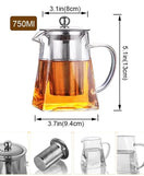 Glass Teapot Jug With Infuse