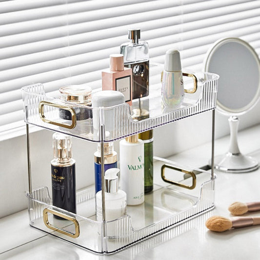 2 Layer Acrylic Desk Storage Organizer