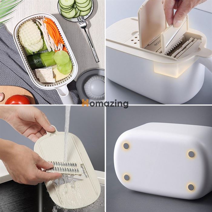 Multifunctional Vegetable Slicer Cutter With Drain Basket
