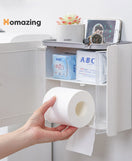 Wall-Mounted Toilet Paper Shelf Tissue Box