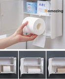 Wall-Mounted Toilet Paper Shelf Tissue Box