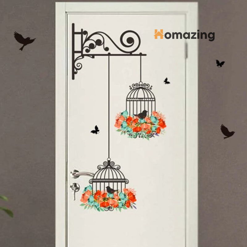 Wall Painting Birdcage Sticker