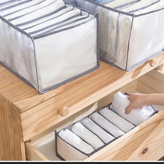 7 Compartments Pants Shirts Storage Clothes Box