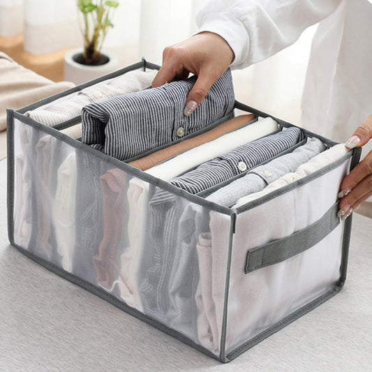7 Compartments Pants Shirts Storage Clothes Box