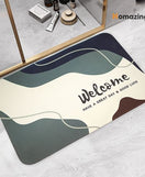 Floral Bath Mat Water Absorbent Non-Slip-D