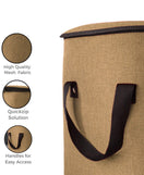 Round Fabric Storage Basket With Handle