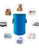 Round Fabric Storage Basket With Handle