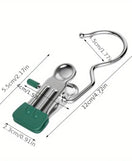 5Pcs Stainless Steel Flat Clip With Hook