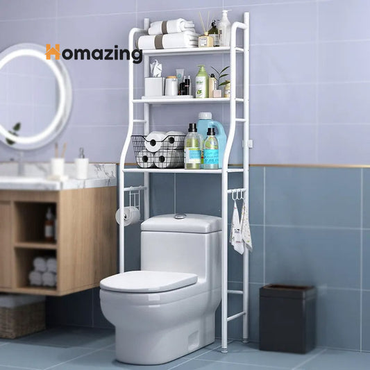 Over The Commode Iron Organizer Bathroom Shelf