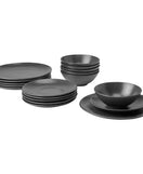 Stoneware Dinner Set Black (18 Pcs Set)