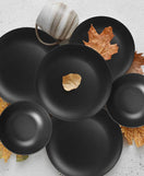 Stoneware Dinner Set Black (18 Pcs Set)