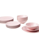 Stoneware Dinner Set Pink (18 Pcs Set)