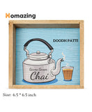 Doodh Patti Kettle Design Tray-Wooden