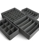 Drawer Organizers Grey Pack Of 4 - Sort And Store