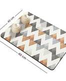 Anti-Slip Dish Drying/Dining Table Mat-Water Absorbent-(Design-C)