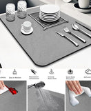 Anti-Slip Dish Drying/Dining Table Mat-Water Absorbent-(Design-E)